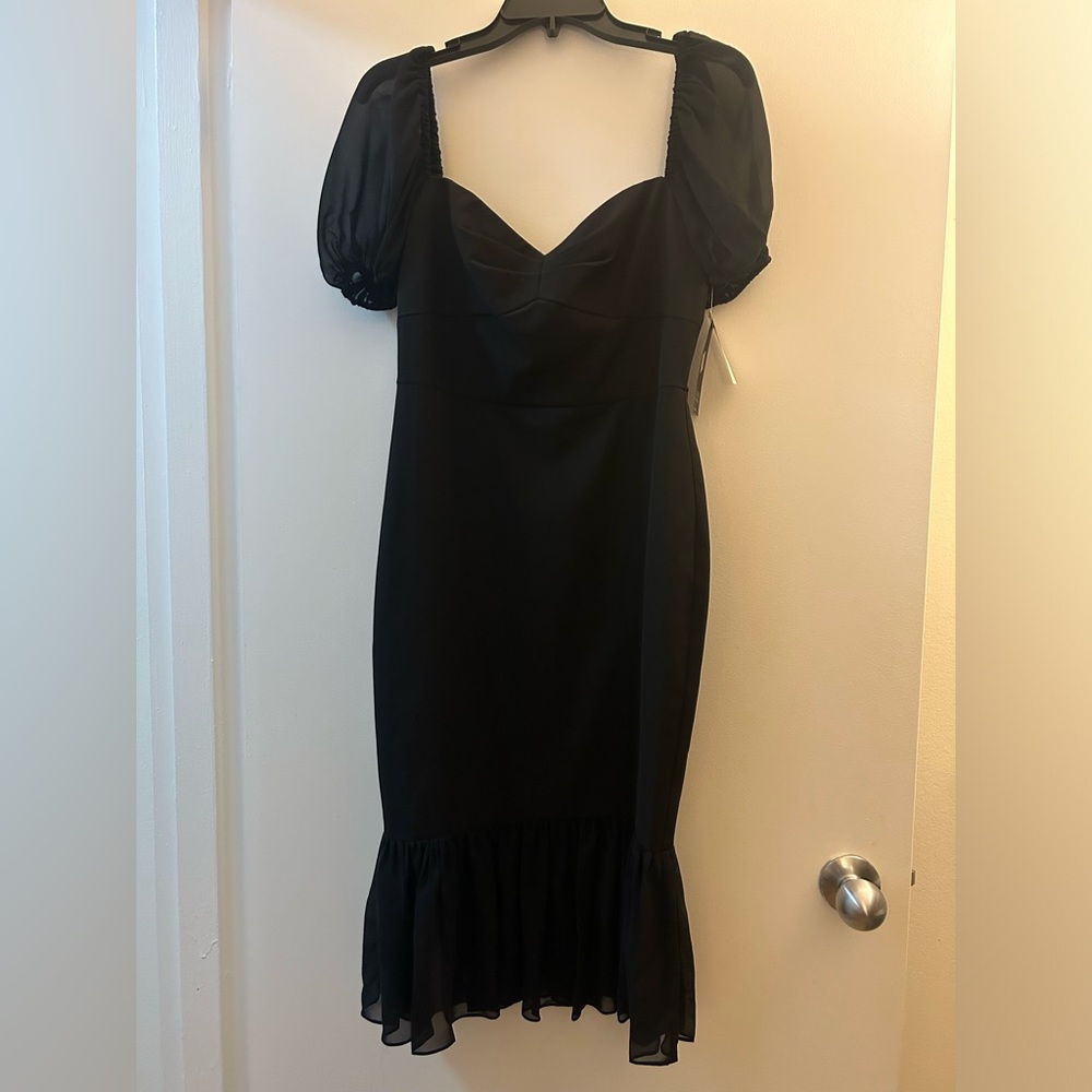 Aidan Mattox Sweetheart-Neck Dress, Black, Size 8, New with Tags